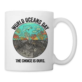 Le choix est à nous – Dauphin de la Journée mondiale des océans - Mug blanc - blanc - Droite