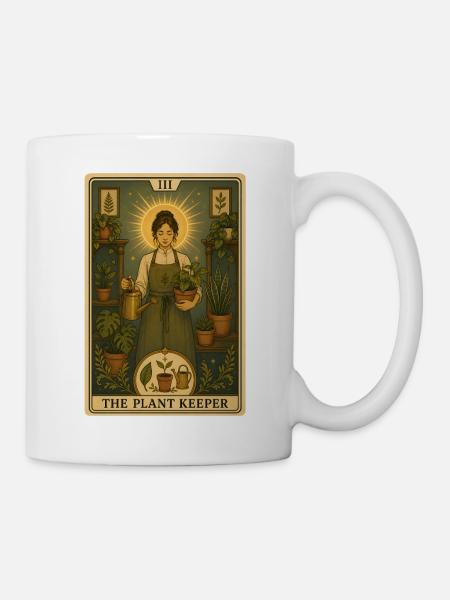 Pflanzenhüter | Zimmerpflanzen Tarot - Tasse - Weiß