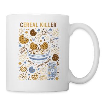 Frühstückscereal Killer Lustiger Brunch Kaffee Essen - Tasse - Weiß - Rechts
