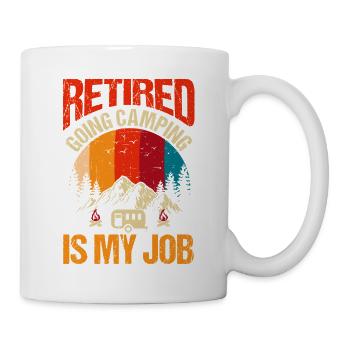 Camping Retired Camp Pensioner Forest Camper - Mug - white - Right