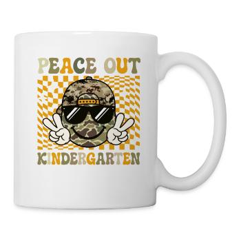 Peace Out Kindergarten Graduate Boy - Mug - white - Right
