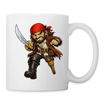 Pirate à l’épée - Mug blanc - blanc - Droite