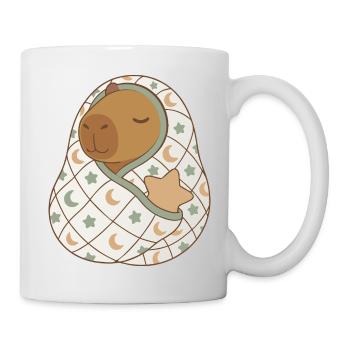 Dreamy Capybara Under Moon Quilt                   - Mug - white - Right