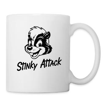 Stinky Attack Funny Skunk Cartoon For - Mug - white - Right