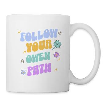 Suivez votre chemin – Typographie rétro pastel - Mug blanc - blanc - Droite