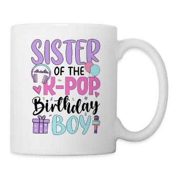 Sœur du garçon anniversaire de la K-Pop - Mug blanc - blanc - Droite
