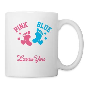 Révélation du genre Pink Or Blue Daddy Loves You - Mug blanc - blanc - Droite