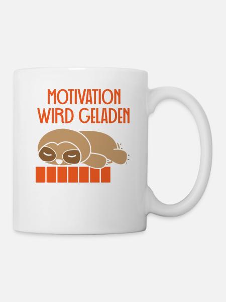 Motivation wird geladen Faultier - Tasse - Weiß