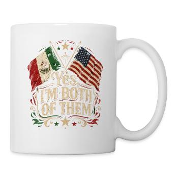 Je suis tous les deux au Mexique, États-Unis - Mug blanc - blanc - Droite