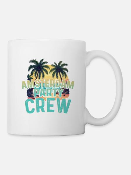 Amsterdam Party Crew - Tasse - Weiß
