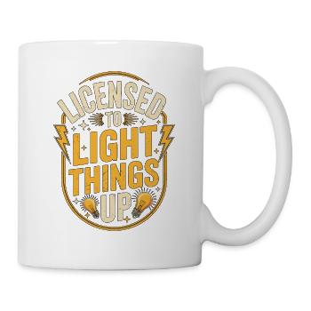 Master Electrician Licensed To Electrical Services - Mug - white - Right