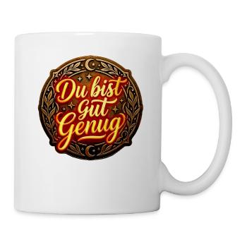 Du bist gut genug Vintage Siegel - Tasse - Weiß - Rechts