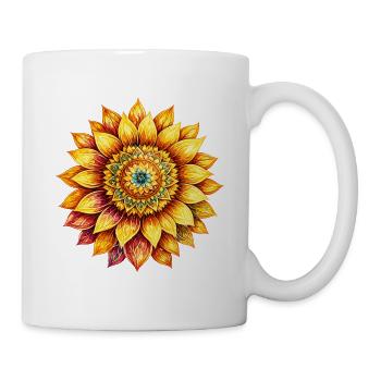 Sunflower Mandala - Mug - white - Right