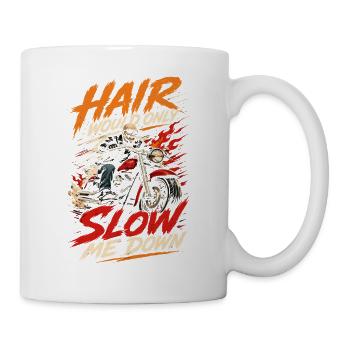 Bald Biker Humor | Badass Skeleton Motorcycle - Mug - white - Right