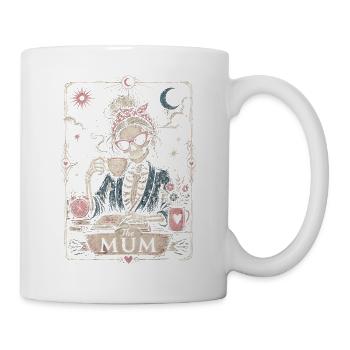 Mode Maman alimenté par le thé et le Chaos Vintage Tarot - Mug blanc - blanc - Droite