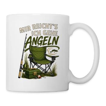 Mir Reichts Ich Gehe Angeln Angler Humor - Tasse - Weiß - Rechts