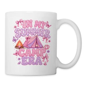 Camping Pink Summer Vacation Style Girl Gift - Mug - white - Right