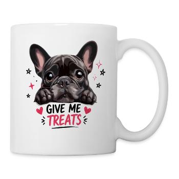 Donne-moi des friandises bouledogue français mignon - Mug blanc - blanc - Droite