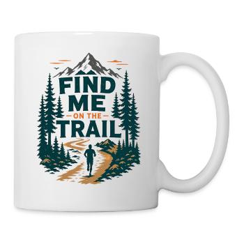Graphique du sentier Sentier Trouve-moi sur le sentier forestier - Mug blanc - blanc - Droite