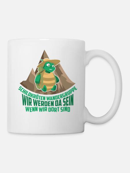 Schildkörten Wandergruppe Wander Bergsteiger - Tasse - Weiß