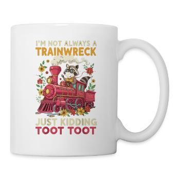 Raccoon Zugwitz Flower Train - Mug - white - Right
