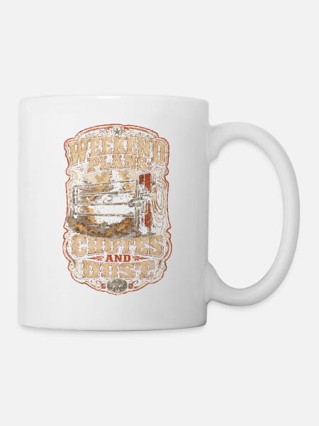 Rodeo Amerikanisch Chutes And Dust - Tasse - Weiß