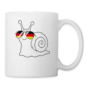 Escargot drapeau allemand Allemagne - Mug blanc - blanc - Droite