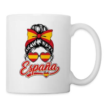 Fußball mit Spanien Flagge lustiger Ball - Tasse - Weiß - Rechts