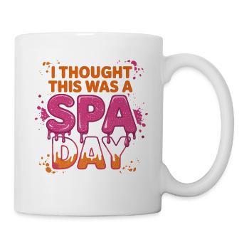 I Thought This Was A Spa Day Lustiger Wellness - Mug - white - Right