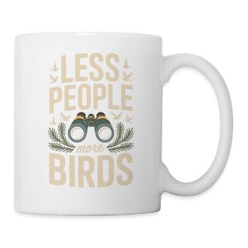Moins de gens, plus d’oiseaux - Mug blanc - blanc - Droite