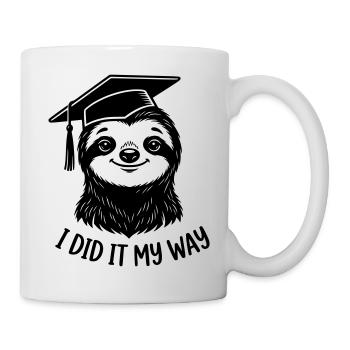 Remise des diplômes Je l’ai fait à ma façon Paresseux - Mug blanc - blanc - Droite
