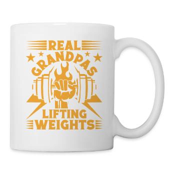 Fitness Motivation Bodybuilder Real Grandpas Lift - Mug blanc - blanc - Droite
