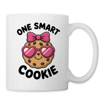 Un Cookie Intelligent - Cookie Intelligent avec des Lunettes - Mug blanc - blanc - Droite