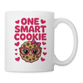 One Smart Cookie - Schlauer Keks mit Brille - Tasse - Weiß - Rechts