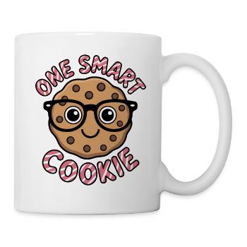 Un Cookie Intelligent - Cookie Intelligent avec des Lunettes - Mug blanc - blanc - Droite