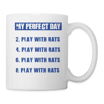 Rat, rat de maison, propriétaire de rats, amoureux des rats - Mug blanc - blanc - Droite