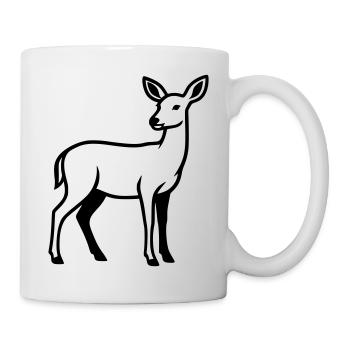 Deer Silhouette Hunter Hunting Club Forester Forest - Mug - white - Right