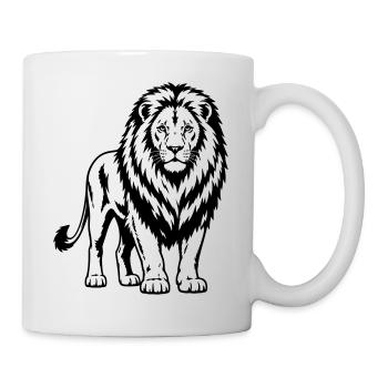 Löwe - Tasse - Weiß - Rechts