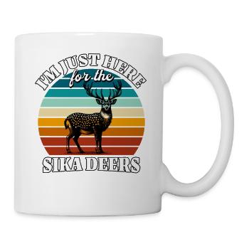 Drôles de dictons sur les cerfs Sika - Mug blanc - blanc - Droite