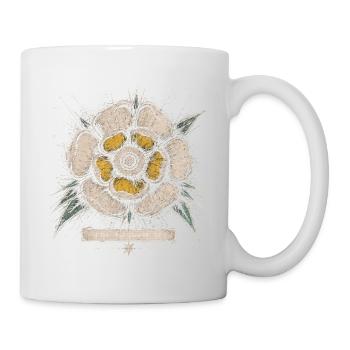 Le design de l’emblème vintage de la rose blanche du Yorkshire - Mug blanc - blanc - Droite