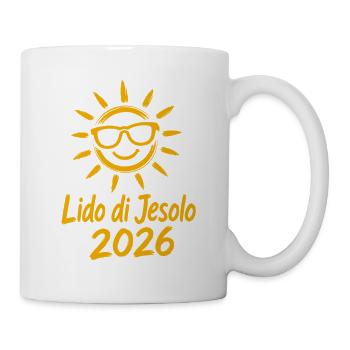 Sonnenlogo Lido di Jesolo 2026 - Tasse - Weiß - Rechts