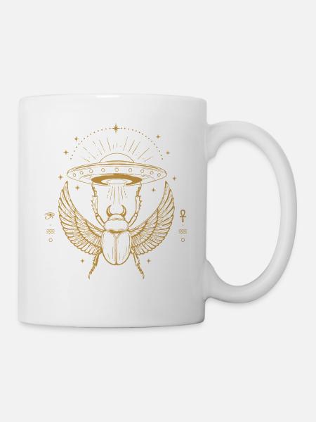 Kosmischer Skarabäus-UFO - Tasse - Weiß