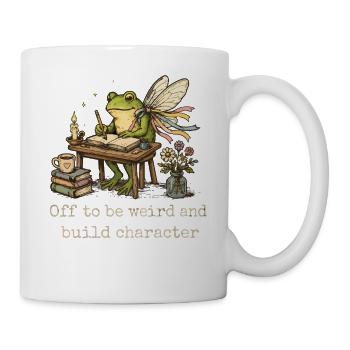 Frog Fairy Cottagecore Writer Gift - Mug - white - Right