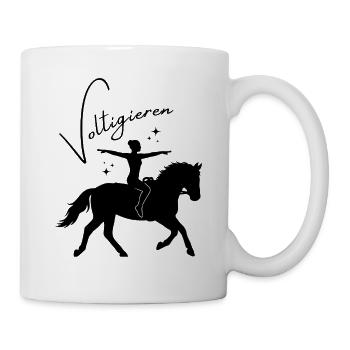 Voltigieren Grundsitz – Sport Outfit für Voltigier - Tasse - Weiß - Rechts