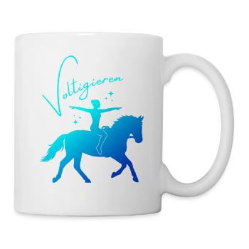 Voltigieren Grundsitz – Sport Outfit für Voltigier - Tasse - Weiß - Rechts