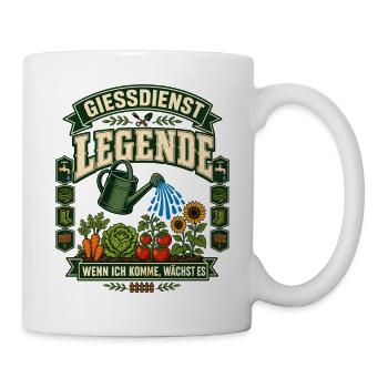 Gießdienst Legende Gartenverein Humor - Tasse - Weiß - Rechts