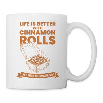 Breakfast Life Is Better With Cinnamon Rolls Food - Mug - white - Right