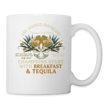 Petit-déjeuner Brunch drôle Café Beurre de cacahuète Érable - Mug blanc - blanc - Droite