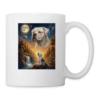 Hurlant à la Lune American Bulldog - Mug blanc - blanc - Droite