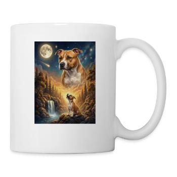 Howling to the Moon Dog Staffordshire Terrier - Mug - white - Right